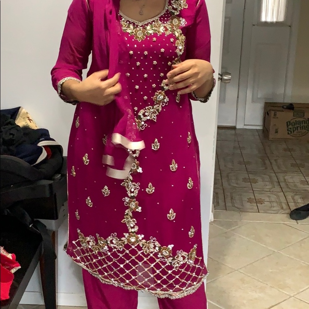 Purple Pakistani Shalwar Kameez